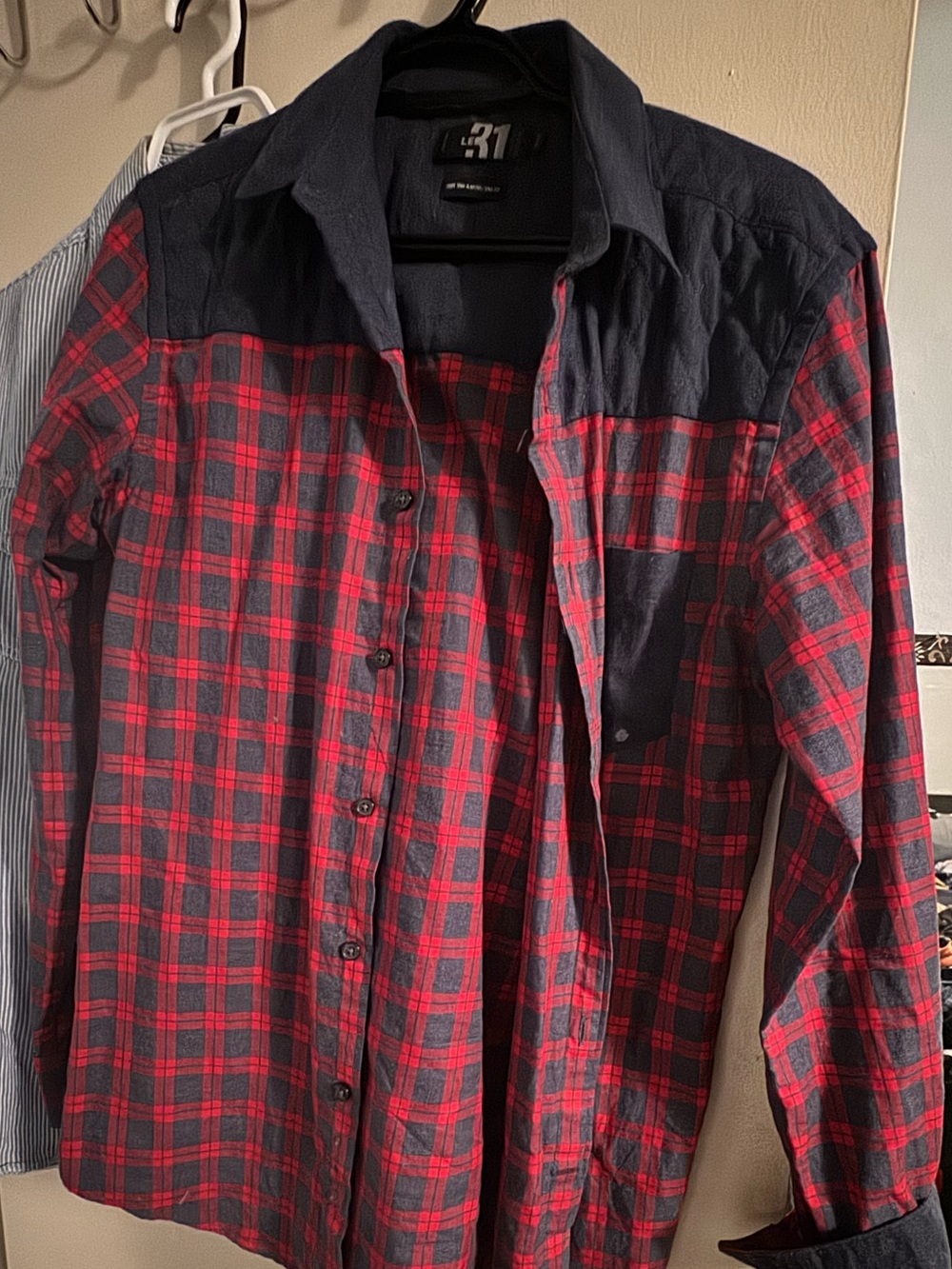 Le 31 Simons Men's Plaid Shirt Size 31
